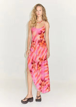 Load image into Gallery viewer, Backless Bandage Slit Printing Dress Women Clothing Printing Slip Dress