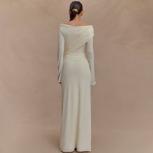 Load image into Gallery viewer, Women Spring Sexy V neck Pleated Hip Dress