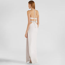 Load image into Gallery viewer, White Rhinestone Hollow Out Cutout out Dress Camisole Backless Maxi Dress Dress Slim Bandage