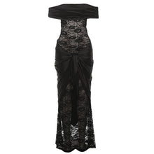 Load image into Gallery viewer, Autumn Sexy Lace Cutout Slim Fitting Patchwork Sheath Slim Fit Dress