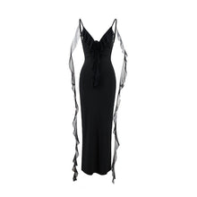 Load image into Gallery viewer, Women Summer Sexy Dress V Neck Backless Slim Fit Shoulder Strap Fishtail Evening Dress