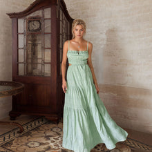 Load image into Gallery viewer, Women Clothing Summer Artistic Retro Sexy Backless Large Swing Camisole Dress