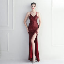 Load image into Gallery viewer, Nightclubs Dinner Ceremony Performance Evening Dress Crisscross