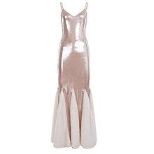 Load image into Gallery viewer, Arrival French Elegance Cocktail Dress Women Glossy Furry ert Slim Fit Patchwork Dress