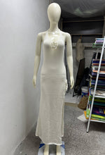 Load image into Gallery viewer, Deep V Plunge Neck Backless Dress Sexy High Split Cami Dress Beauty Back Knitted Dress