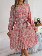 Load image into Gallery viewer, Spring Summer Casual Long Sleeved Floral Large Hem Pleated Women Clothing