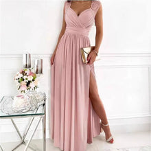Load image into Gallery viewer, Women Clothing Sleeveless Backless Solid Color Wide Hem Split Women Clothing Dress