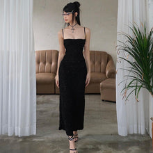 Load image into Gallery viewer, Sexy Suspenders Backless Thin Glittering Hollow Out Cutout Dress Summer Sexy High Grade Dress for Women