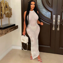 Load image into Gallery viewer, Summer Sexy Women Dress Fashionable Knitted Hollow Out Cutout Beach Dress