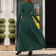 Load image into Gallery viewer, Fall Women Clothing Solid Color Split Slim Fit Dress