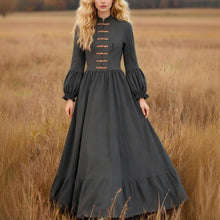 Load image into Gallery viewer, Autumn Winter Women Solid Color High Waist Big Swing Maxi Dress
