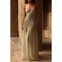 Load image into Gallery viewer, Spring Summer Pleated Sling See through Dress Casual Vacation Loose Dress