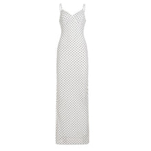 Load image into Gallery viewer, Fashionable Elegant Polka Dot V neck Strap Dress Women Slim Fit Slimming All Matching Sheath Dress