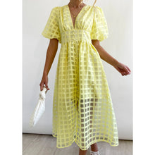 Load image into Gallery viewer, Spring Summer Multi Color Lantern Sleeve Dress Casual Party Dress Women