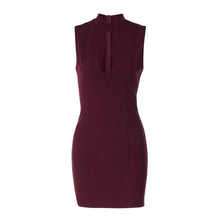 Load image into Gallery viewer, Women Clothing Autumn Winter Sexy Cutout Slim Back Package Hip with a Zipper Dress for Women