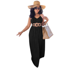 Load image into Gallery viewer, Sexy High Waist Hollow Out Cutout Backless Lace up Casual Split Women Dress