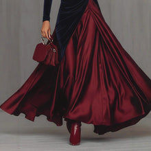 Load image into Gallery viewer, Spring Elegant Big Hem Umbrella Velvet Stitching Contrast Color Turtleneck Dress