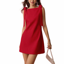 Load image into Gallery viewer, Red Sleeveless A line Dress for Women Summer Sweet Slim Party Short Dress