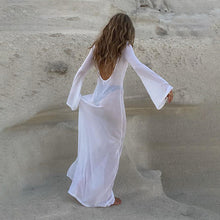 Load image into Gallery viewer, Summer Sexy Backless Long Sleeves See through Mesh Dress
