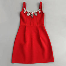 Load image into Gallery viewer, Sexy Strap Diamond Bandage One Piece Dress Ladies Cocktail Party Dress Elegant Dress