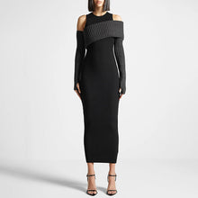 Load image into Gallery viewer, Autumn Elegant Slim Fit Slimming Patchwork Dress Socialite Knitted Dress for Women