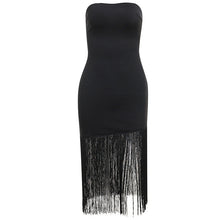 Load image into Gallery viewer, Dress Summer Tassel Sexy Tube Top Split Dress Women