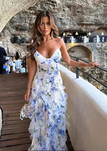 Load image into Gallery viewer, Spring Summer Off The Shoulder Women Organza Fairy Long Elegant Evening Dress