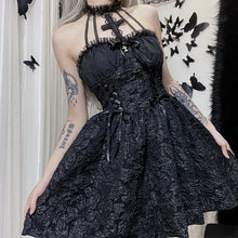 Load image into Gallery viewer, Pleated Dress Summer Design Cross Halter Solid Color Petti dress for Women