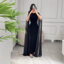 Load image into Gallery viewer, Autumn Winter Women Clothing Middle East Velvet Sheath Sleeve Dress