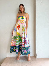 Load image into Gallery viewer, Dress Women Clothing Spaghetti Strap Floral Print Linen 9 Color Large Swing Dress