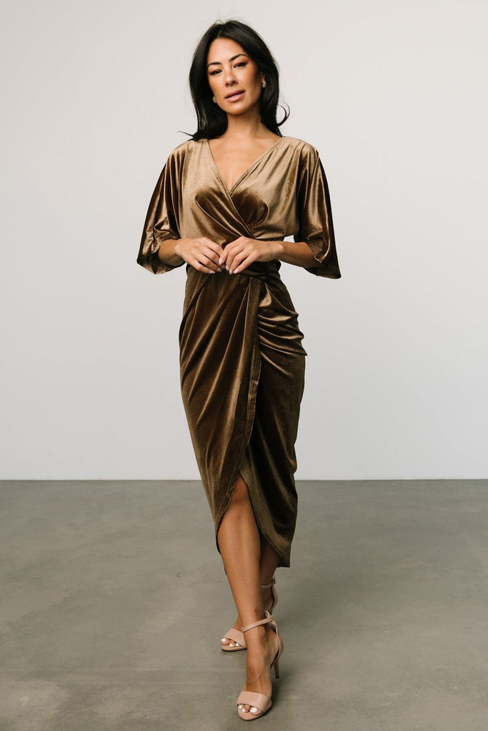 Pleuche Dress V neck Sexy Asymmetric Dress Evening Dress