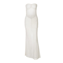 Load image into Gallery viewer, Mesh Stitching Dress Summer Women Sexy off Neck Tube Top Dress