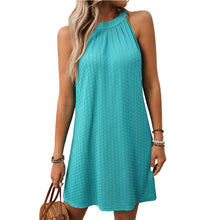 Load image into Gallery viewer, Summer Solid Color round Neck Halter Loose Sleeveless Dress Women