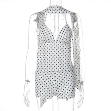 Load image into Gallery viewer, Women Clothing Winter Sexy Polka Dot Self Tie Vest Backless Slim Fit Shorts Two Piece Set