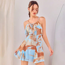 Load image into Gallery viewer, Summer Women Clothing Dress Mesh Printed Seaside Vacation Cami Dress