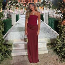 Load image into Gallery viewer, Satin Dress Women Autumn Elegant Sexy Sexy Slim Fit Maxi Dress