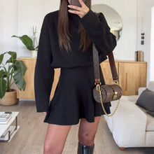 Load image into Gallery viewer, Casual Vacation Sweater Long Sleeve Dress Women Clothing Autumn Winter
