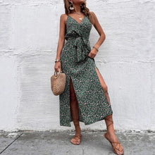Load image into Gallery viewer, Women Clothes Summer Bohemian Strap Dress Printed Long Slit Maxi Dress
