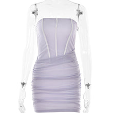 Load image into Gallery viewer, Women Clothing Tube Top off Neck Dress Fashionable Sexy Night Club Backless Hip