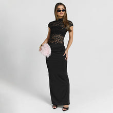 Load image into Gallery viewer, Women Clothing Autumn Winter Sexy Slim Fit Fashionable Lace Turtleneck Back Slit Sheath Dress