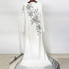 Load image into Gallery viewer, Formal Dress Heavy Industry Embroidered Beads Diamond Embedded Maxi Dress
