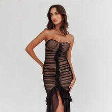 Load image into Gallery viewer, Summer Tube Top Sleeveless Backless Dress Sexy Slim Mid Length Dress