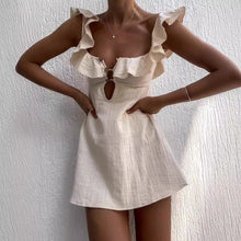 Load image into Gallery viewer, Sexy Ruffled Spaghetti Straps Dress Women
