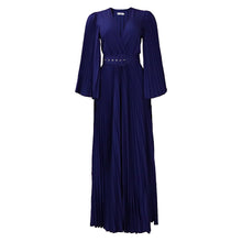 Load image into Gallery viewer, Women Clothing V neck Sexy Pleated Formal Swing Dress Maxi Dress