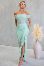 Load image into Gallery viewer, Split Ruffled Solid Color Hollow Out Cutout Mesh Sheath Dress