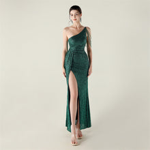 Load image into Gallery viewer, One Shoulder Diagonal Collar Sequined Clothing Beaded Bead Necklace Decorative Nightclub Cocktail Wedding