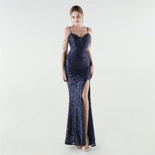 Load image into Gallery viewer, Heavy Industry Sequin Beaded Boning Corset Waist Tight Evening Dress