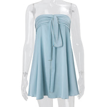 Load image into Gallery viewer, Women Clothing Spring Sexy Street Satin Tube Top Strap Solid Color Sleeveless Dress