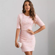 Load image into Gallery viewer, Women Clothing Party Dress Sexy Slim Fit Sequined Backless Dress