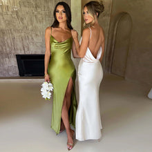 Load image into Gallery viewer, Women Clothing Summer Sexy Backless Slim Fit Split Sling Dress